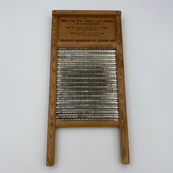 Accents Vintage Dubl Handi Columbus Washboard Co Ohio 18 X 85